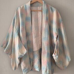 Vintage, Custom Made, Silk Kimono-Style Top